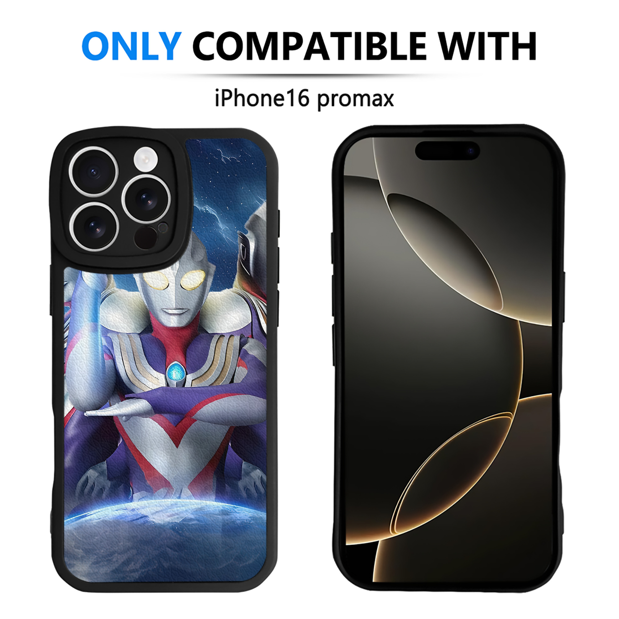 （画像用） ウルトラマン Ultraman 【iPhone 16シリーズ対応】シリコンスマホケース（レザー調） 材質：シリコン